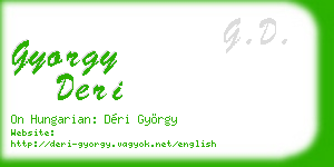 gyorgy deri business card
