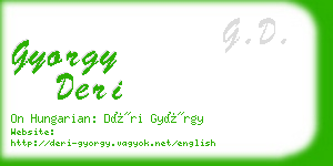 gyorgy deri business card